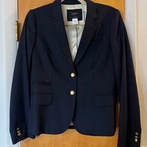 J. Crew Women's Navy Blazer with Gold Buttons